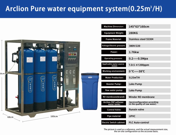 Arclion Pure Water Equipment System(0.25m³/H)