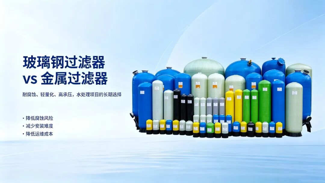 Why are fiberglass filters increasingly selected in water treatment projects to replace traditional metal filters?